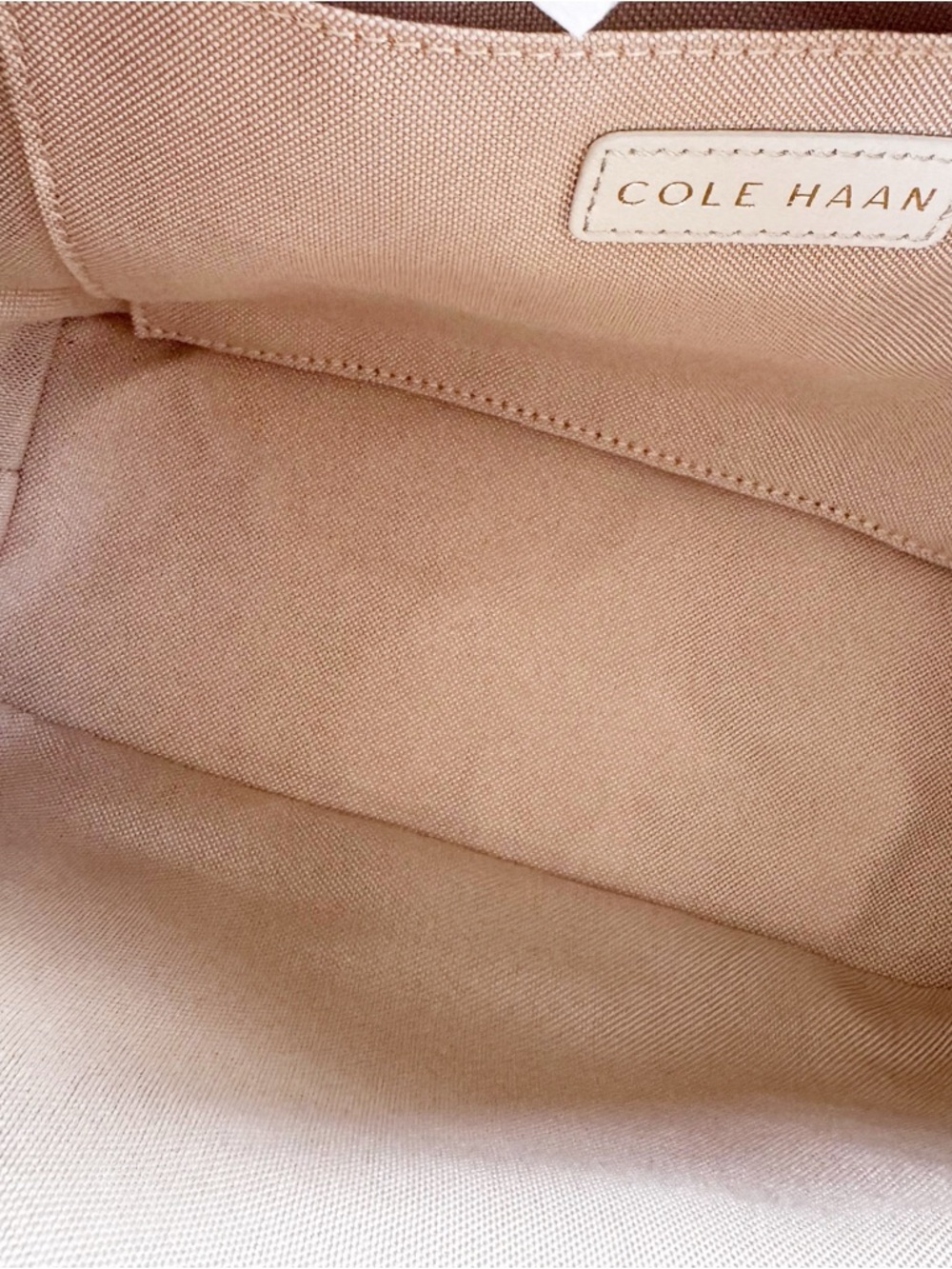 NWT Cole Haan Leather Grand Ambition Small Duffle Shoulder Bag Cream - Picture 9 of 16